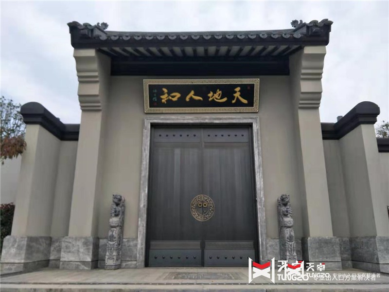渭南自建房仿古銅門，客廳玻璃銅門